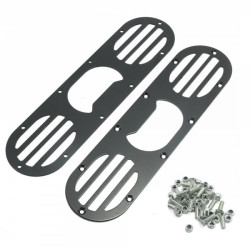 RACES rear diffuser for Honda Civic, black-silver