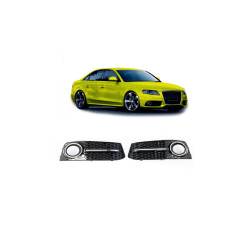 RACES fog light covers for Audi A4 B8 Chrome Black