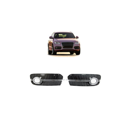 Body kit and visual accessories RACES fog light covers for Audi Q5 8R Facelift Chrome Black | races-shop.com