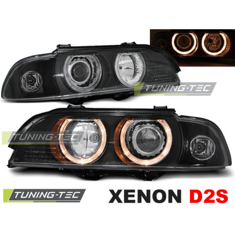 Outlet XENON HEADLIGHTS ANGEL EYES BLACK fits BMW E39 09.95-06.03 DAMAGED | races-shop.com