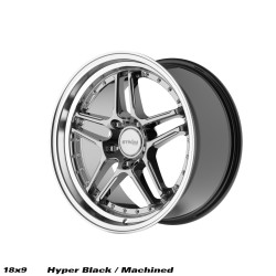 STROM DS-05 wheel 18x9 5x120 72.6 ET33, Hyper Black / Polished Dish