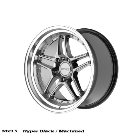 ALU disky STROM STROM DS-05 wheel 18x9.5 5x120 72.6 ET15, Hyper Black / Polished Dish | races-shop.com