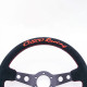 steering wheels 3 spoke steering wheel Cusco Racing, 330mm, suede, 90mm offset, black | races-shop.com