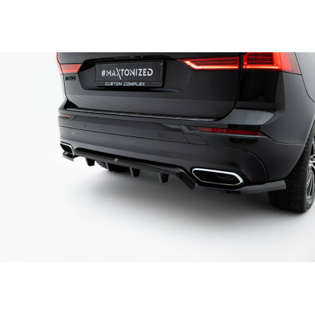 Body kit and visual accessories Rear Splitter (with vertical bars) Volvo XC60 Mk2 | races-shop.com