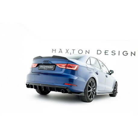 Body kit and visual accessories Rear Valance Audi A3 Sedan 8V (Version with single exhaust tips on both sides) | races-shop.com