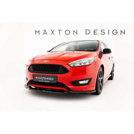 Body kit and visual accessories Front Splitter V.3 Ford Focus ST-Line Mk3 Facelift | races-shop.com