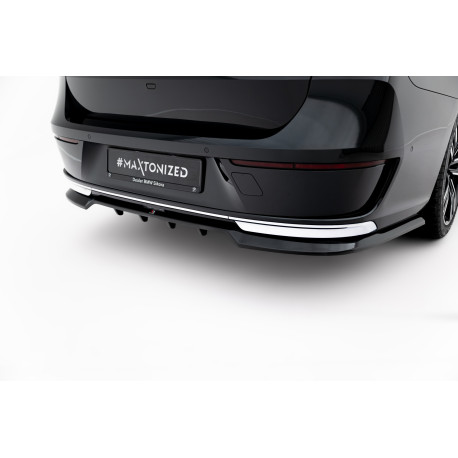 Body kit and visual accessories MAXTON DESIGN rear splitter for BMW 7 G70 (with vertical bars), glossy black | races-shop.com