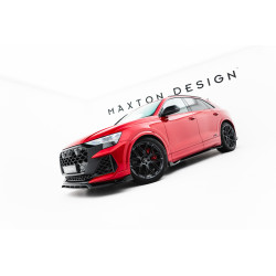 MAXTON DESIGN side skirts diffusers for Audi RSQ8 Mk1 Facelift, glossy black