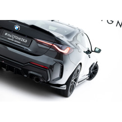 MAXTON DESIGN rear side splitters for BMW 4 M-Pack G22 / G23 / G22 Facelift / G23 Facelift, glossy black, V8