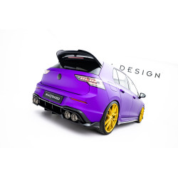MAXTON DESIGN rear splitter for Volkswagen Golf R Mk8 / Mk8 Facelift (with vertical bars), glossy black, V1