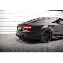 MAXTON DESIGN rear side splitters for Audi A7 S-Line C7, glossy black