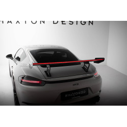 MAXTON DESIGN carbon wing with Internal Brackets + LED for Porsche 718 Cayman 982c, V2