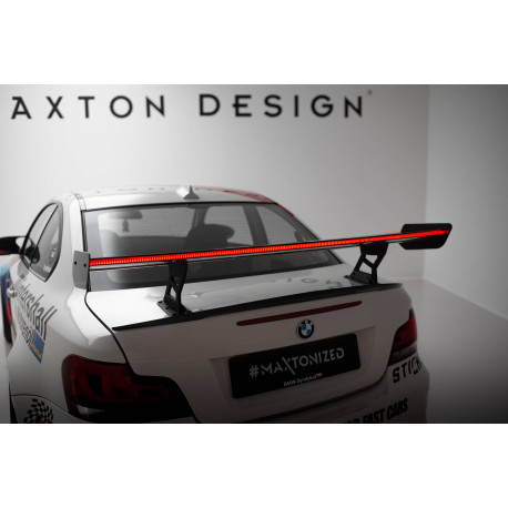 Body kit and visual accessories MAXTON DESIGN carbon wing with Internal Brackets + LED for BMW 1 M E82, V2 | races-shop.com