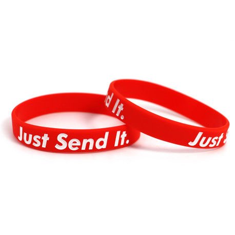 Rubber wrist band Just Send it wristband (Red) | races-shop.com