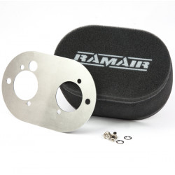 Twin inlet carburetor filter Ramair for Weber DCOE 45/48 a Dellorto DHLA 45/48 DAMAGED