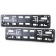 Outlet License plate holder license plate holder frame carbon optics black gloss 2 pieces DAMAGED | races-shop.com