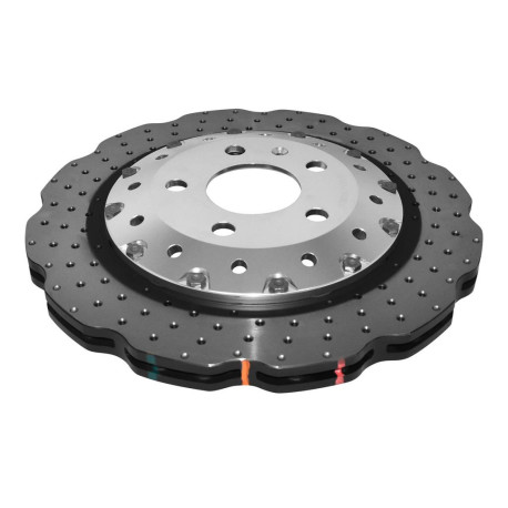 DBA brakes DBA 5000 series Crossed Drilled & Dimpled Silver Hat DBA52834WSLVXD (2 pcs) | races-shop.com