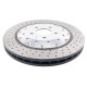 DBA brakes DBA 5000 series Crossed Drilled & Dimpled Silver Hat DBA52833SLVXD (2 pcs) | races-shop.com