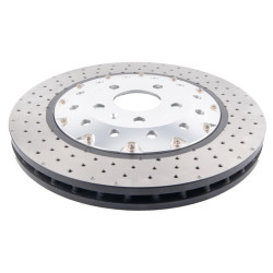 DBA 5000 series Crossed Drilled & Dimpled Silver Hat DBA52833SLVXD (2 pcs)
