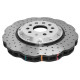 DBA brakes DBA 5000 series Crossed Drilled & Dimpled Silver Hat DBA52830WSLVXD (2 pcs) | races-shop.com