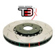 DBA brakes DBA 5000 series T3 Slotted Black Hat Right Hand DBA52068BLKRS (2 pcs) | races-shop.com
