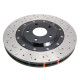 DBA brakes DBA 5000 series Crossed Drilled & Slotted 2-Piece Black Hat DBA5010BLKXS (2 pcs) | races-shop.com