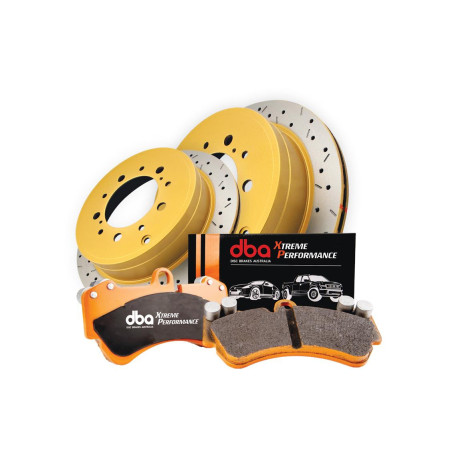 DBA brakes DBA Brake Kit 4000 Series T3 Slotted & Xtreme Performance Brake Pads DBA4784XS-1199XP | races-shop.com