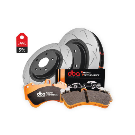 DBA brakes DBA Brake Kit 4000 Series T3 Slotted & Xtreme Performance Brake Pads DBA4650S-1491XP | races-shop.com