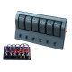 Switch panels Waterproof panel with 6 Carling Rocker switches (IP68) | races-shop.com