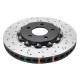 DBA brakes DBA 5000 series Crossed Drilled & Slotted 2-Piece Black Hat DBA52218BLKXS (2 pcs) | races-shop.com