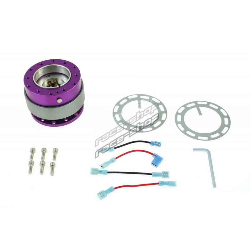 Universal Adjustable 6 Hole Bolt Steering Wheel Extender Adapter Hub Kit Purple 
