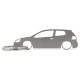 Car-Shapes keychains VW Volkswagen Golf MK5 3d stainless steel keychain | races-shop.com