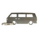 Car-Shapes keychains VW Volkswagen VW T3 stainless steel keychain | races-shop.com