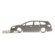 Car-Shapes keychains Opel Astra J wagon stainless steel keychain | races-shop.com