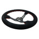 steering wheels NRG Reinforced 3-spoke suede Steering Wheel with slits, (350mm), black | races-shop.com