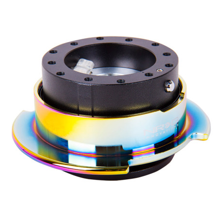 Universal quick release steering wheel hubs NRG GEN 2.5 quick release, black/NEO chrome | races-shop.com