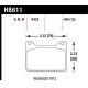 Brake pads HAWK performance Hawk Brake Pad DTC-30 (12 mm) HB611W.490 | races-shop.com