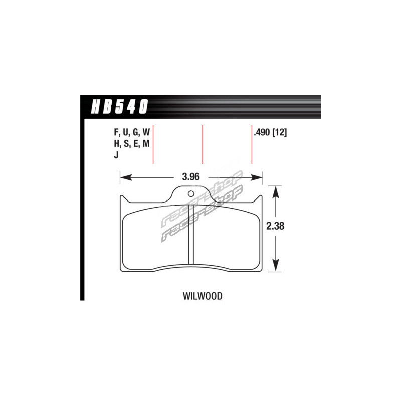 Hawk Performance HB621U.638 DTC-70 Disc Brake Pad - View #4