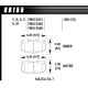 Brake pads HAWK performance Hawk Brake Pad Black (15 mm) HB155M.580 | races-shop.com