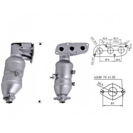Direc fit CAT and DPF Magnaflow Magnaflow Catalytic Converter for CITROËN PEUGEOT TOYOTA | races-shop.com