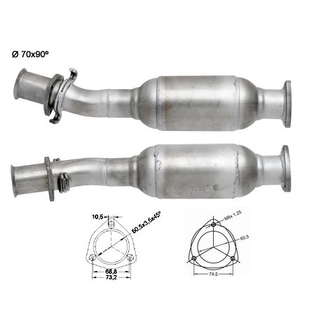 Direc fit CAT and DPF Magnaflow Magnaflow Catalytic Converter for CITROËN FIAT PEUGEOT | races-shop.com