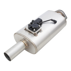 Varex exhaust valve muffler 6"x10"x15" Flanged Inlet 2.5", Single-wall Outlet 2.5"