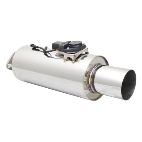 Universal valve mufflers Varex exhaust valve muffler 7.5"x15" Flanged Inlet 3.5", Single-wall Tip 4.5" | races-shop.com