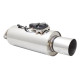 Universal valve mufflers Varex exhaust valve muffler 6.5"x15" Flanged Inlet 2.5", Single-Wall Tip 4" | races-shop.com