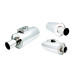 Universal valve mufflers Varex exhaust valve muffler 7.5"x15" Flanged Inlet 3.5", Single-wall Outlet 3.5" | races-shop.com