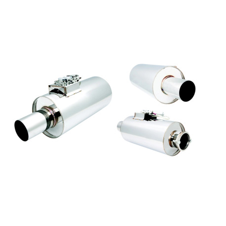 Universal valve mufflers Varex exhaust valve muffler 7.5"x15" Flanged Inlet 3.5", Single-wall Outlet 3.5" | races-shop.com