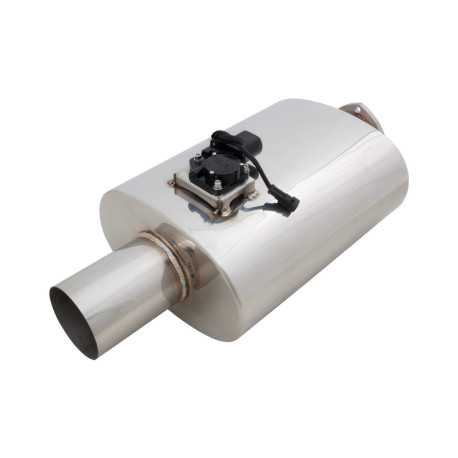 Universal valve mufflers Varex exhaust valve muffler 6"x10"x16" Flanged Inlet 4", Single-Wall Tip 4" | races-shop.com
