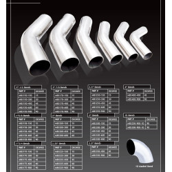 Stainless steel pipe - elbow 45°, 76mm