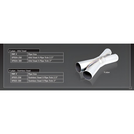 X pipes XFORCE Stainless Steel X-Pipe 63 mm | races-shop.com