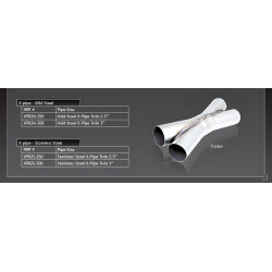 XFORCE Stainless Steel X-Pipe 76 mm